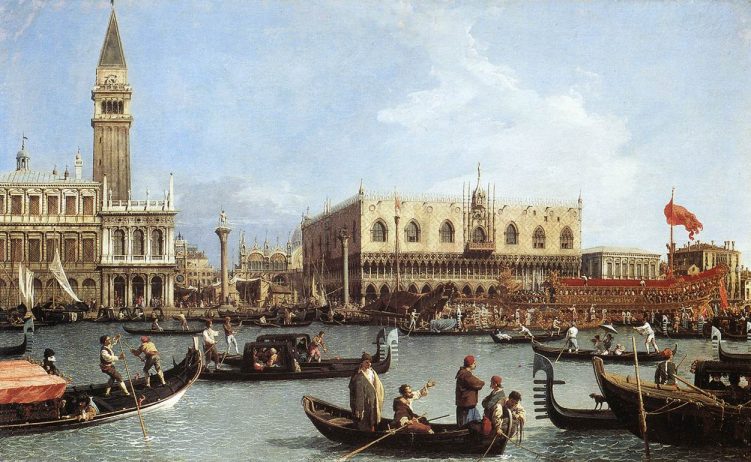 Canaletto_Return_of_the_Bucentoro_to_the_Molo_on_Ascension_Day,_1732._Royal_Collection._Windsor.